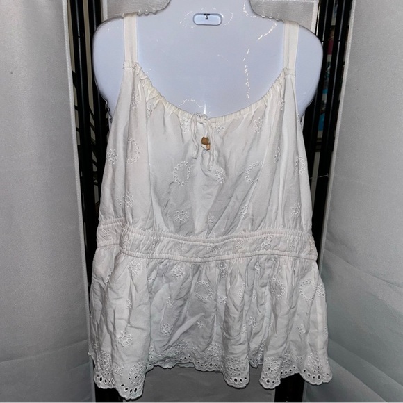 torrid Tops - Torrid Ivory Eyelet Tank Top